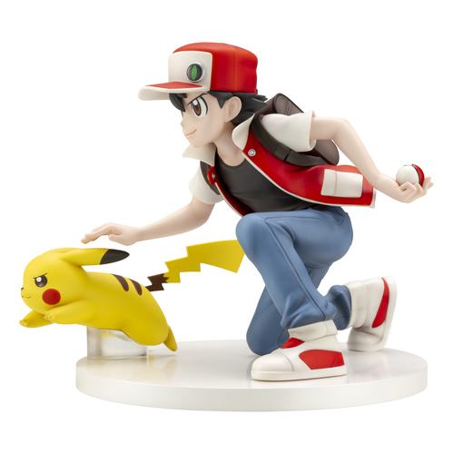 Action figure red e pikachu