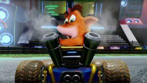 Il kart di crash bandicoot in crash team racing nitro-fueled