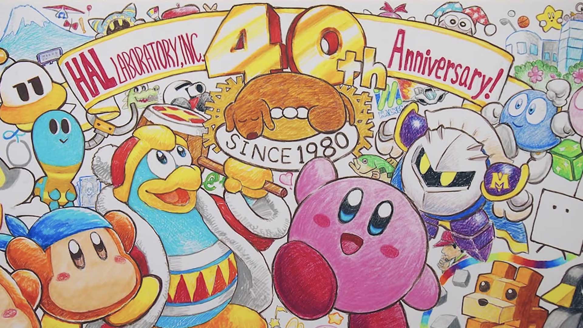 L'illustrazione di hal laboratory per i suoi 40 anni di vita