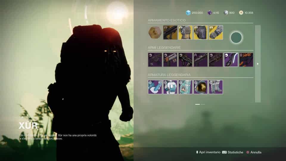 Destiny 2: guida alla location di xur e alle esotiche della settimana (11-15 febbraio)