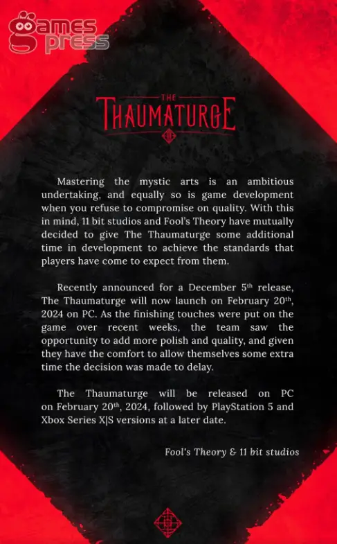 The thaumaturge