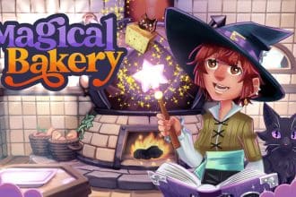 Schermata principale e titolo di Magical Bakery