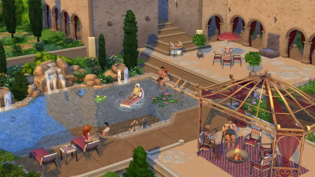 The Sims 4, i kit Rifugio in Riviera e Accogliente bistrot 1