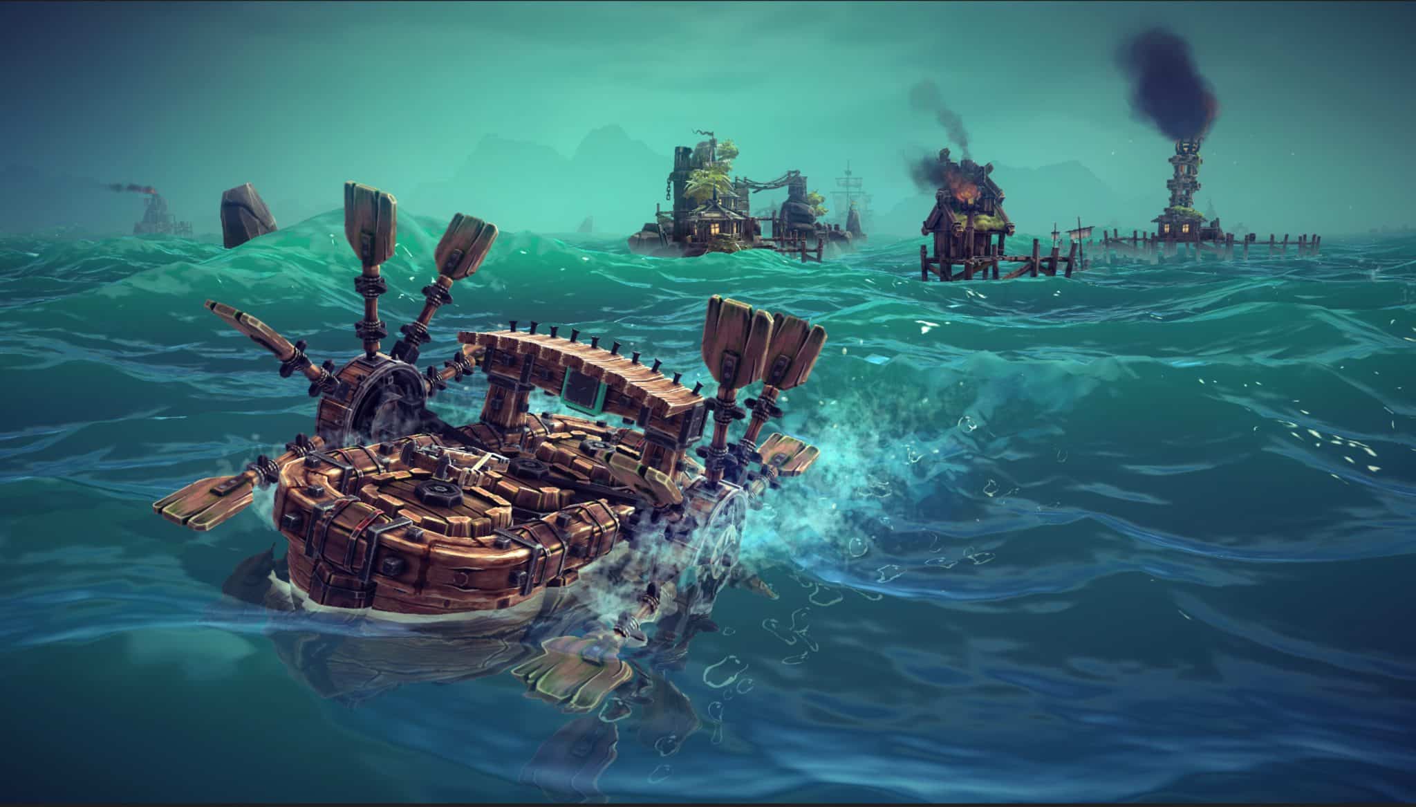 Besiege: the splintered sea barca con remi