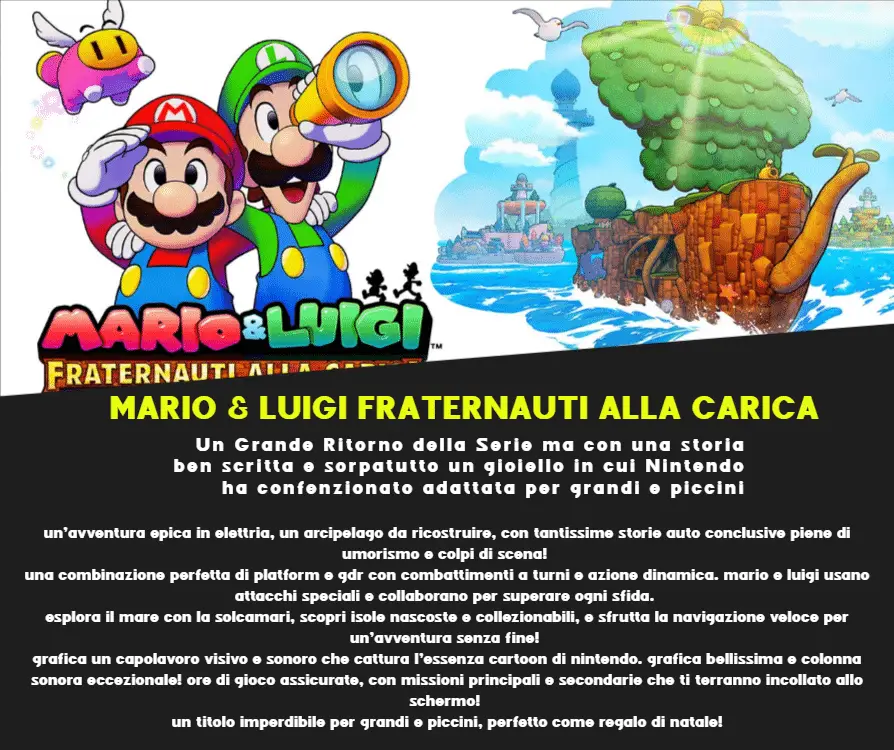 Analisi di mario e luigi fraternauti alla carica