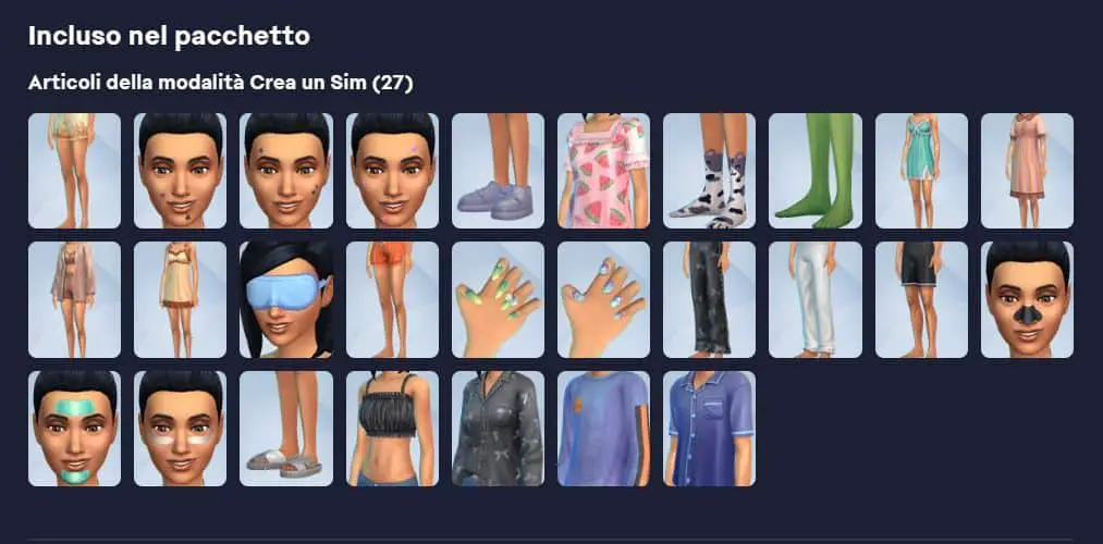 Creator kit the sims 4: pigiama party e salotto retrò