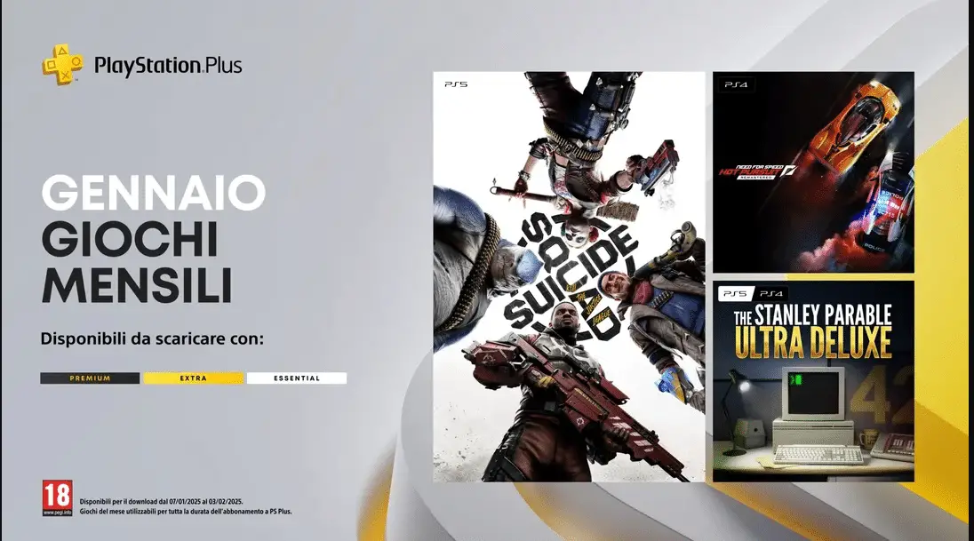 Playstation plus: i giochi di gennaio 2025